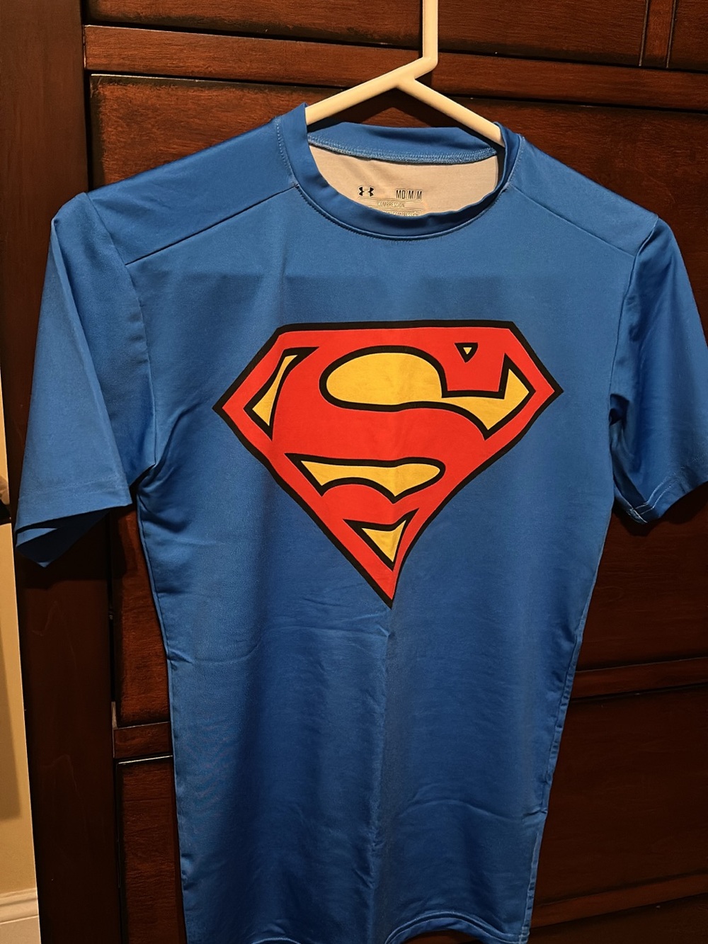 Under Armour Blue Short-Sleeve Superman Logo Performance Tee